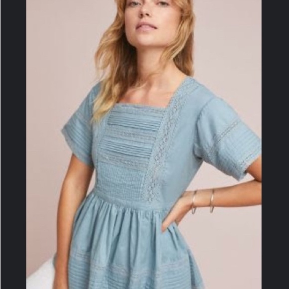 Anthropologie English Factory Cleo Lace Trim Top